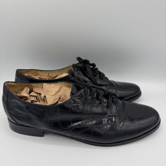 Kate Spade Black Patent Leather Oxfords Size 7 - Picture 2 of 8